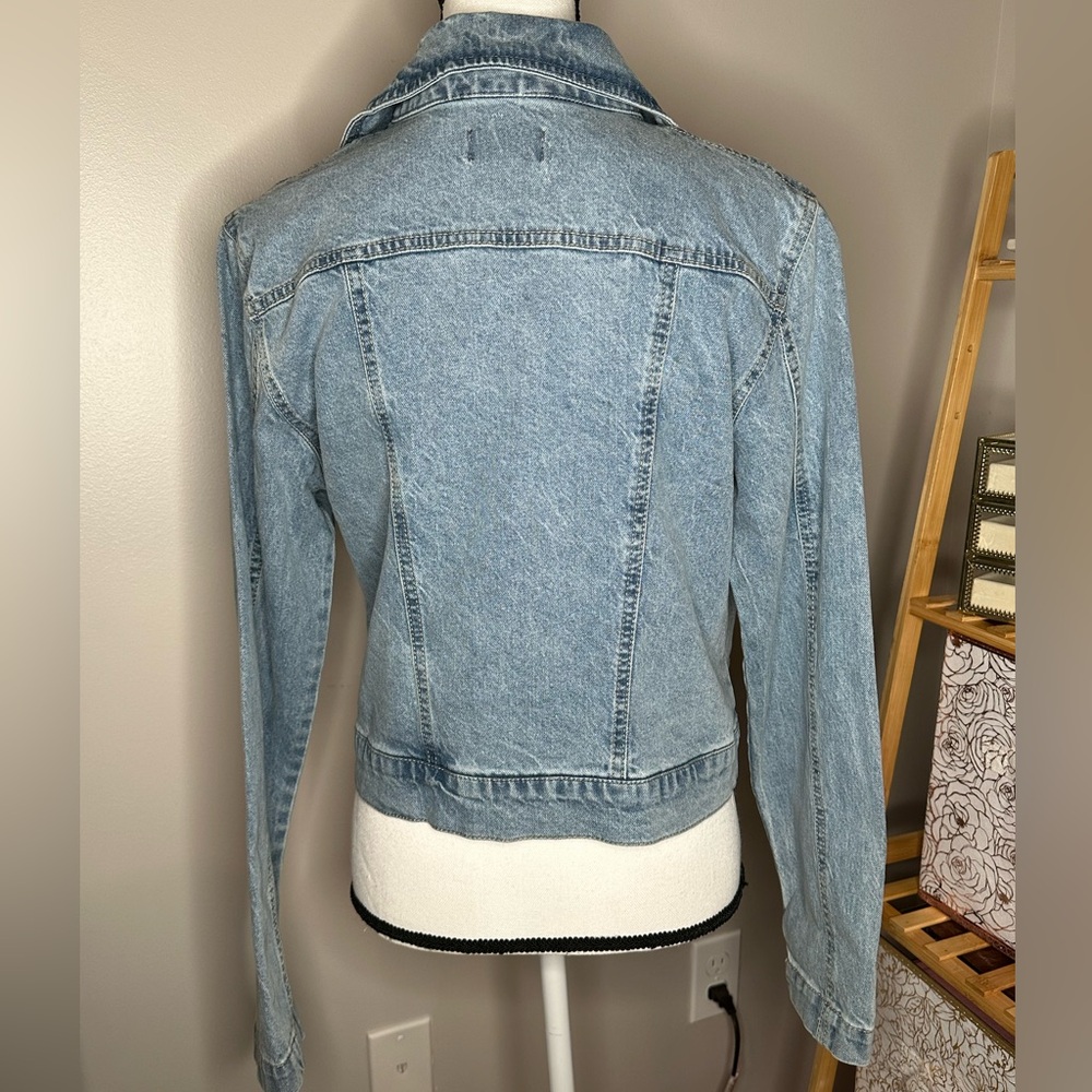 Steve Madden Denim Moto Jacket - Picture 5 of 9